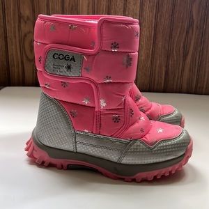Coga girls pink&silver snow boots
